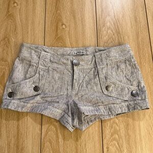 Vintage Express Gray Micro Shorts Size 4